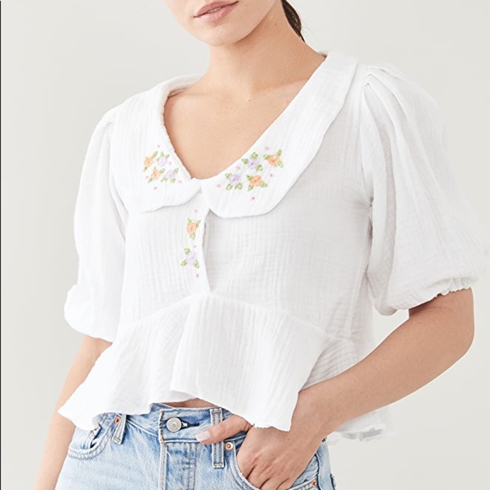 Tach clothing embroidered Lorina top $150